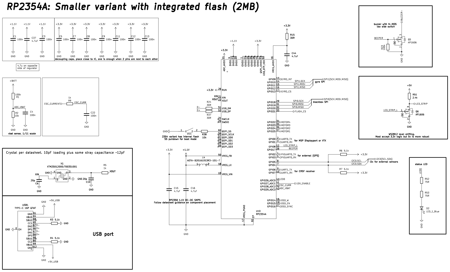 A flight-controller schematic sheet